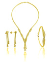 Triple Jewelry Set, Necklace, a Pair of Earrings, Bracelet (NG201016077)