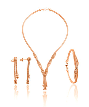 Triple Jewelry Set, Necklace, a Pair of Earrings, Bracelet (NG201016077)