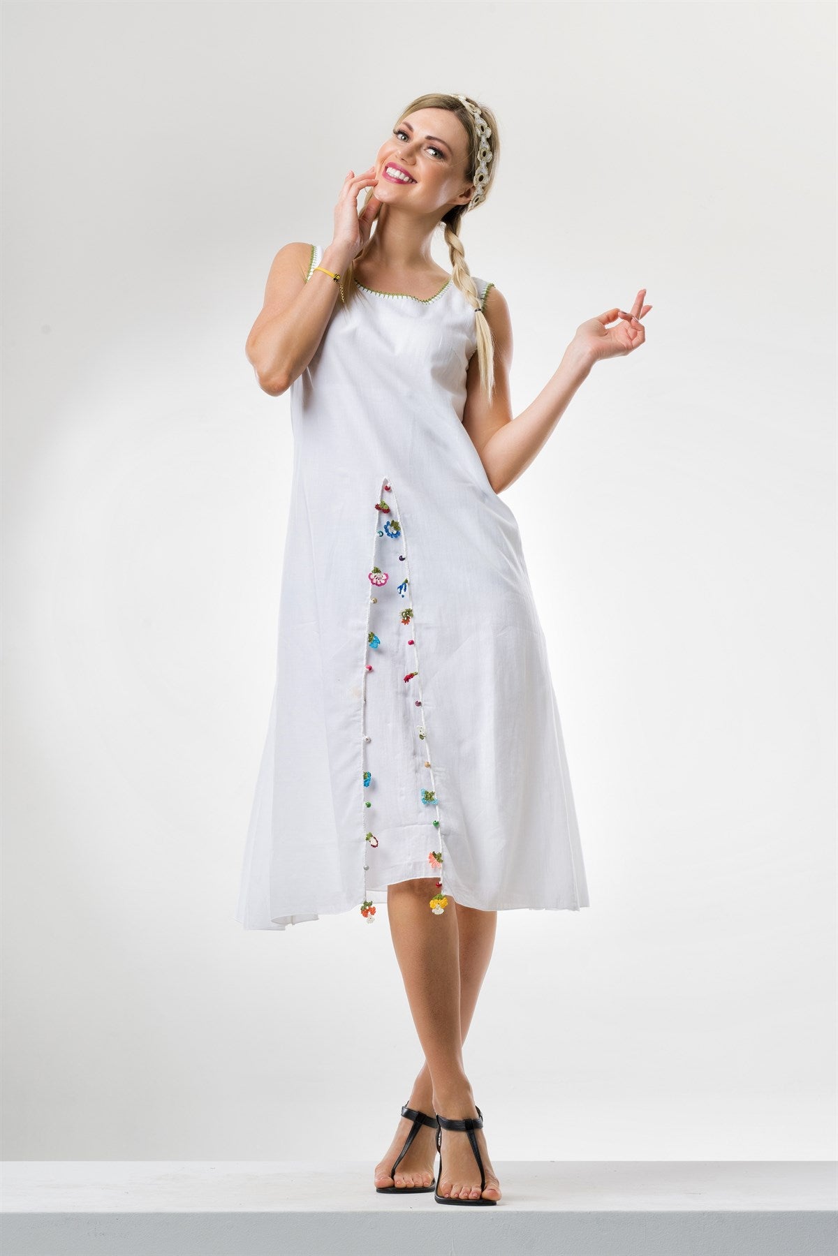 Cotton Gauze Dress (Simge) - Women's Dresses - 75.00