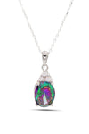 Oval Model Silver Triple Jewelry Set With Topaz (NG201021907)