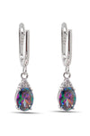 Oval Model Silver Triple Jewelry Set With Topaz (NG201021907)