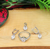 Oval Model Silver Triple Jewelry Set With Zircon (NG201021908)