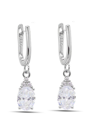 Oval Model Silver Triple Jewelry Set With Zircon (NG201021908)