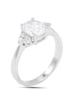Oval Model Silver Triple Jewelry Set With Zircon (NG201021908)