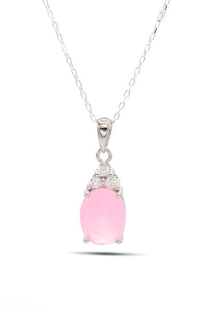 Oval Model Silver Triple Jewelry Set With Quartz (NG201021909)