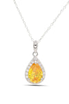 Drop Model Silver Triple Jewelry Set With Citrine (NG201021913)