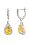 Drop Model Silver Triple Jewelry Set With Citrine (NG201021913)
