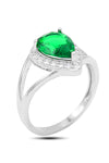 Drop Model Silver Triple Jewelry Set With Emerald (NG201021916)