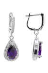 Drop Model Silver Triple Jewelry Set With Amethyst (NG201021917)