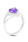 Drop Model Silver Triple Jewelry Set With Amethyst (NG201021917)