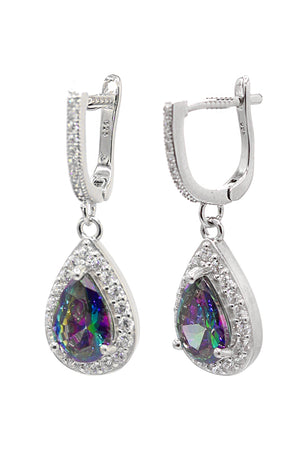 Drop Model Silver Triple Jewelry Set With Topaz (NG201021918)