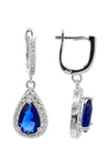 Drop Model Silver Triple Jewelry Set With Sapphire (NG201021919)