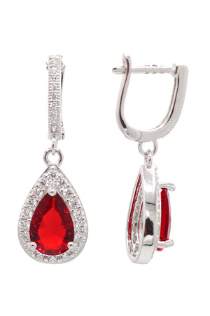 Drop Model Silver Triple Jewelry Set With Ruby (NG201021920)