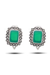 Rectangle Model Silver Triple Jewelry Set With Emerald (NG201021931)