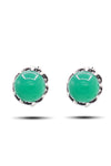 Round Model Silver Triple Jewelry Set With Emerald (NG201021932)