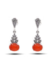 Leaf Model Silver Triple Jewelry Set With Agate (NG201021937)