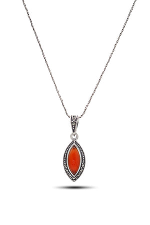 Slanting Model Silver Triple Jewelry Set With Agate (NG201021940)
