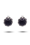 Round Model Silver Triple Jewelry Set With Onyx (NG201021952)