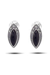 Slanting Model Silver Triple Jewelry Set With Onyx (NG201021954)