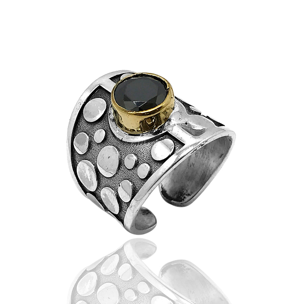 Spot Model Authentic Silver Ring With Black Zircon (NG201014016)