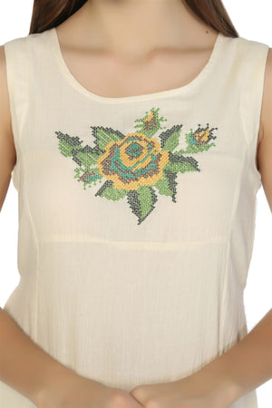 Cotton Gauze Dress - Sleeveless (Sila)