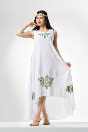 Cotton Gauze Dress - Sleeveless (Sila)